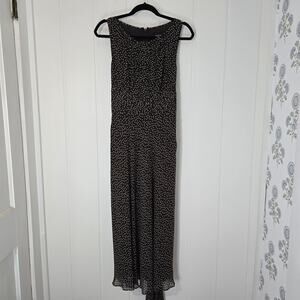 Adrianna Papell Silk Brown Pot Long Dress Sleeveless Lined Size 12